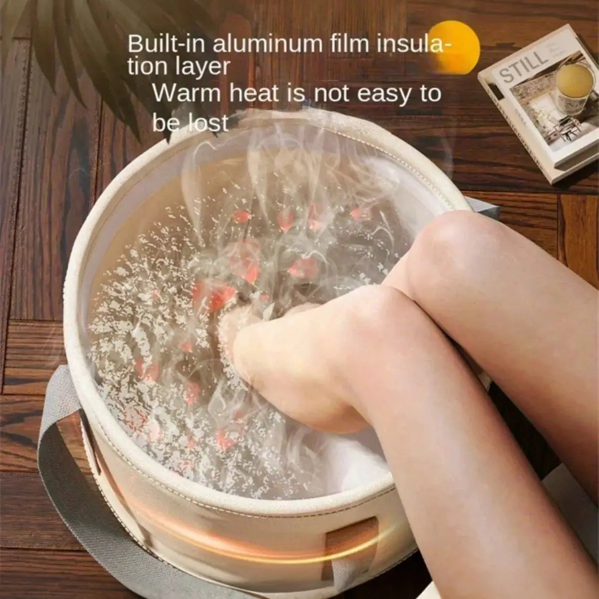 Foldable Foot Bath Tub | Heat Preservation | Deep Basin