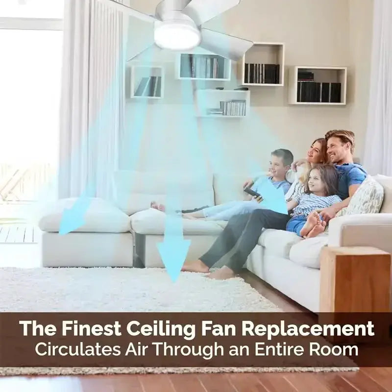 Ceiling Fan | Led Light E27 30W Socket | Remote Control | 1000Lm 5000K