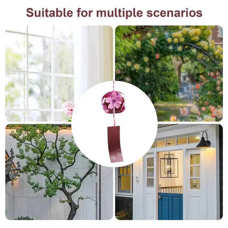 Japanese Wind Chimes Romantic Flower Wind Chimes for Home Decors Traditional Lucky Small Wind Chimes Indoor Outdoor Garden Bell from PriceLows™