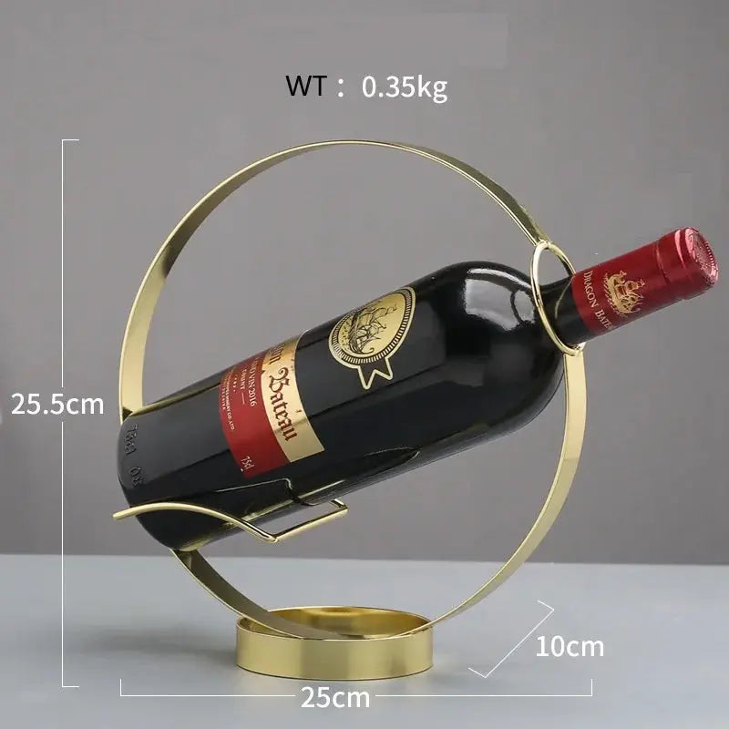 Creative Retro Iron Round Wine Rack Home Desktop Decoration Rack Bar Wine Cellar Bar Supplies from PriceLows™