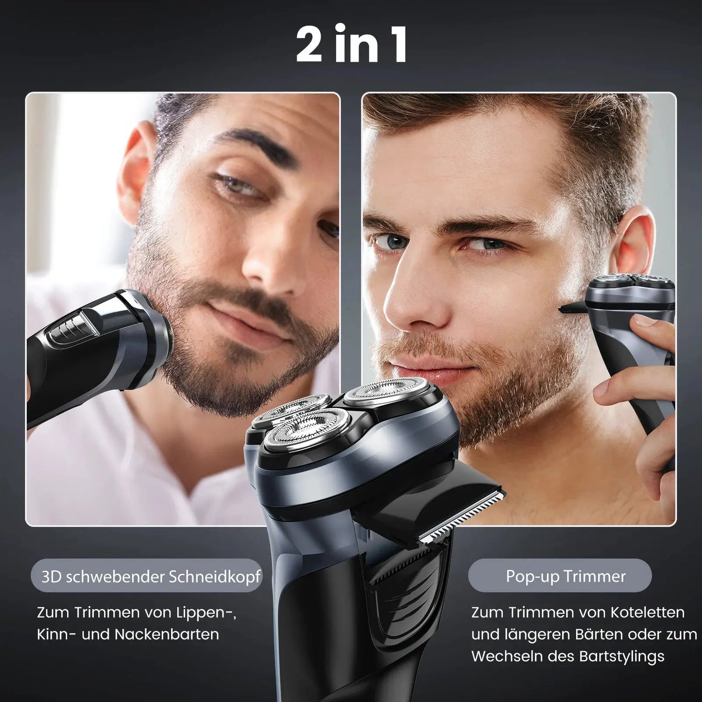 Men's Electric Shaver | 3D Floating Head | Wet And Dry Shaving | Rechargeable