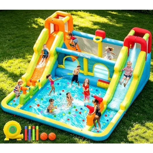 Inflatable Bounce House for,Water Bounce House with Double Slides Indoor Outdoor, Bounce House Water Slide with Air Blower for from PriceLows™