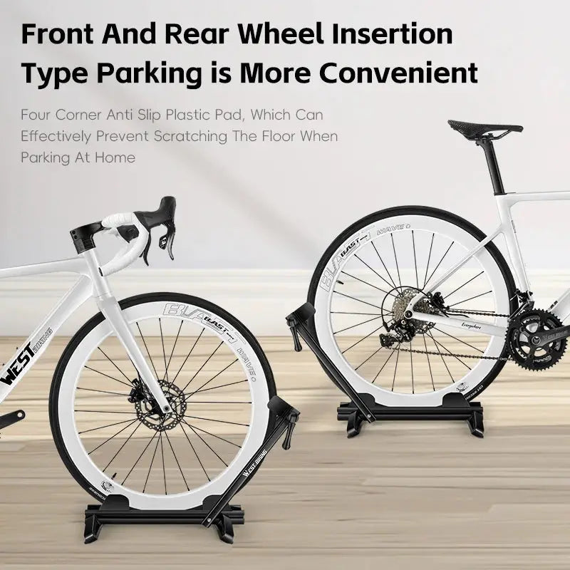 WEST BIKING Double Pole Bicycle Parking Stand Foldable Indoor Bicycle Rack for 24-29Inch MTB/700C Road Bike Cycling Accessories from PriceLows™