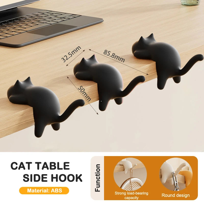Cute Cat Bag Hook Portable Table Hook Handbag Backpack Organizer Holder for Home Office Desk Side Decor Travel Bag Hanger from PriceLows™
