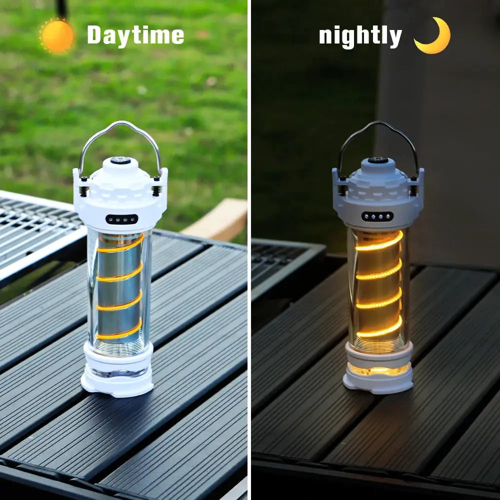LED Camping Lantern | 5 Lighting Modes | USB Rechargeable | Black Khaki Green