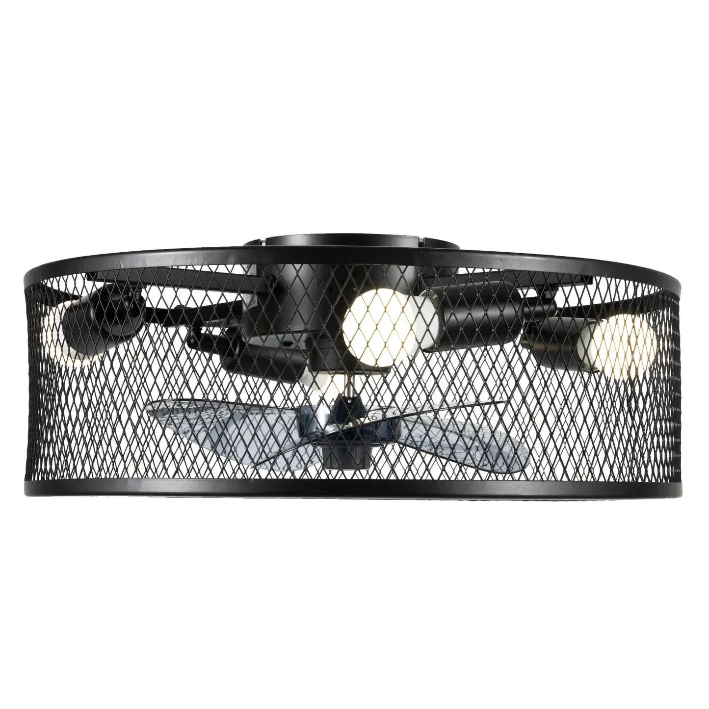 Low Profile Ceiling Fan | 18 Inch | LED Kit, E26 E27 Socket | 161 Sq Ft