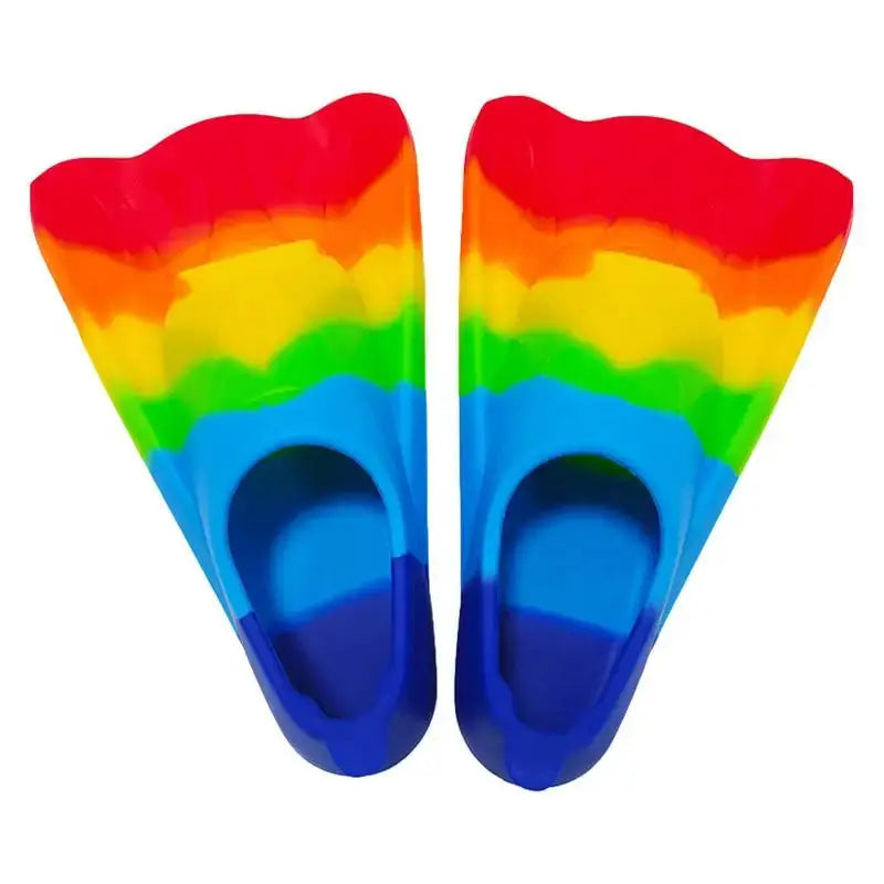 Kids Swim Fins Comfortable Silicone Flippers For Swimming And Diving Short Swim Fin For Beginners Kids Girls Boys from PriceLows™