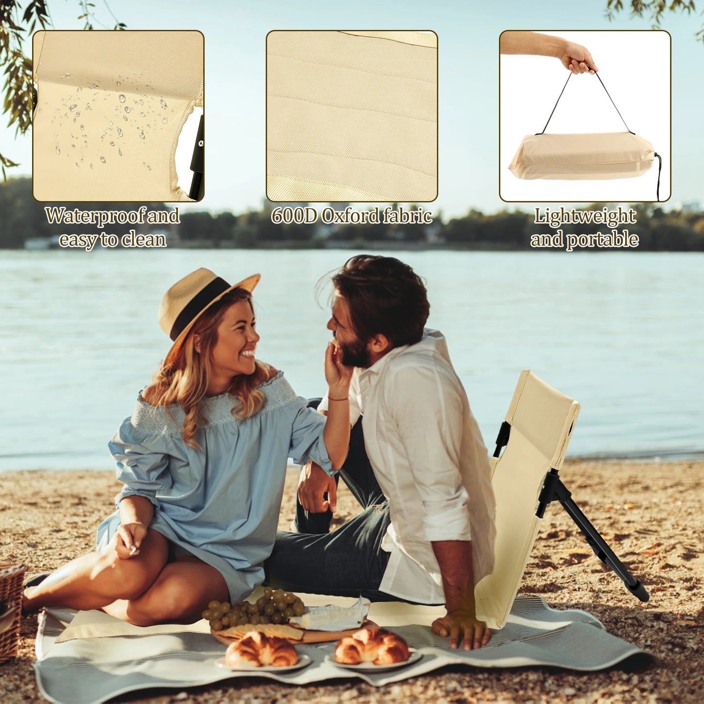 Outdoor Folding Camping Chair | Foldable | Backrest Cushion | One Size