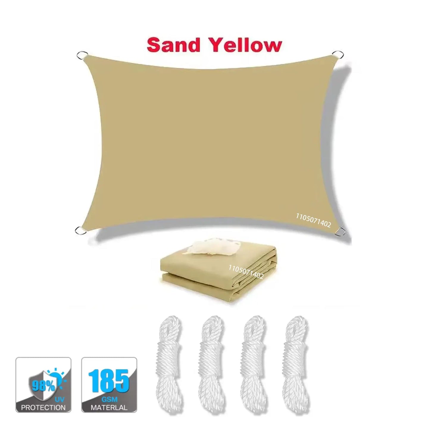 Waterproof Sun Shade Sail | Uv Block | D-Rings | Rectangular
