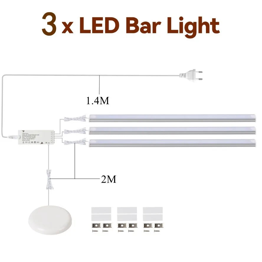 LED Under Cabinet Light | Dimmable | Touch Control USB Powered | 1-6 Pack