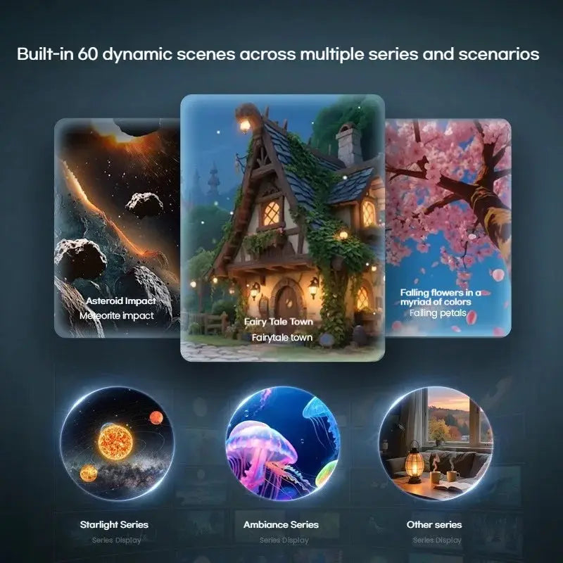 Holographic Star Projector | 60 Dynamic Scenes | 3D HD Floating Night Light