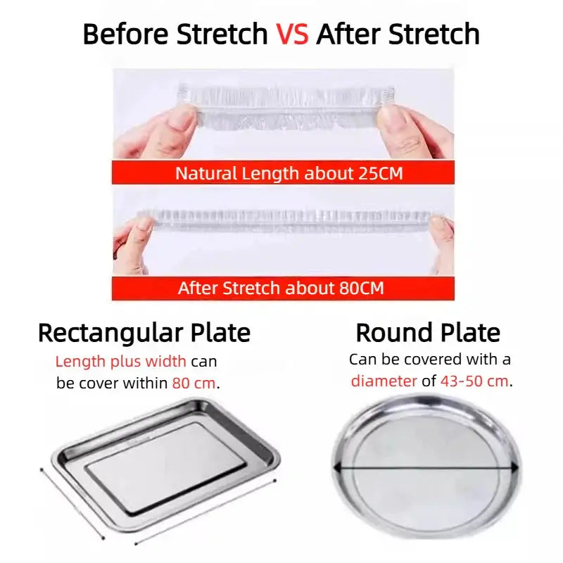 Reusable Food Wrap Covers | Diameter 34-80 cm | Material PE | Sizes 34-80 cm