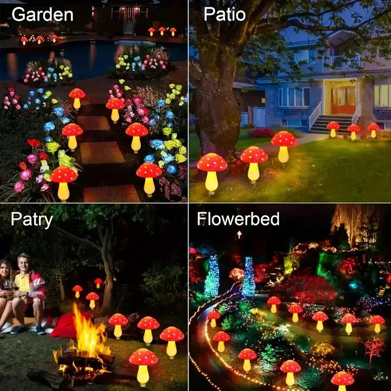 Solar Crack Mushroom Garden Lights Outdoor Pathway Lights Made of Durable ABS for Yards Weddings Christmas Lawn Decorations from PriceLows™