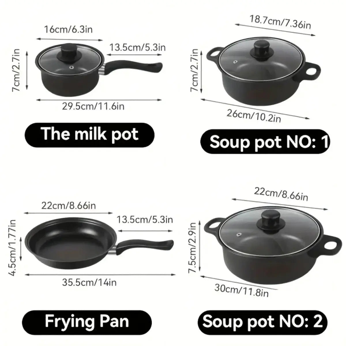 13-Piece Nonstick Cookware Set, Induction Compatible Pots and Pans with Utensils for Kitchen & Outdoor Cooking from PriceLows™