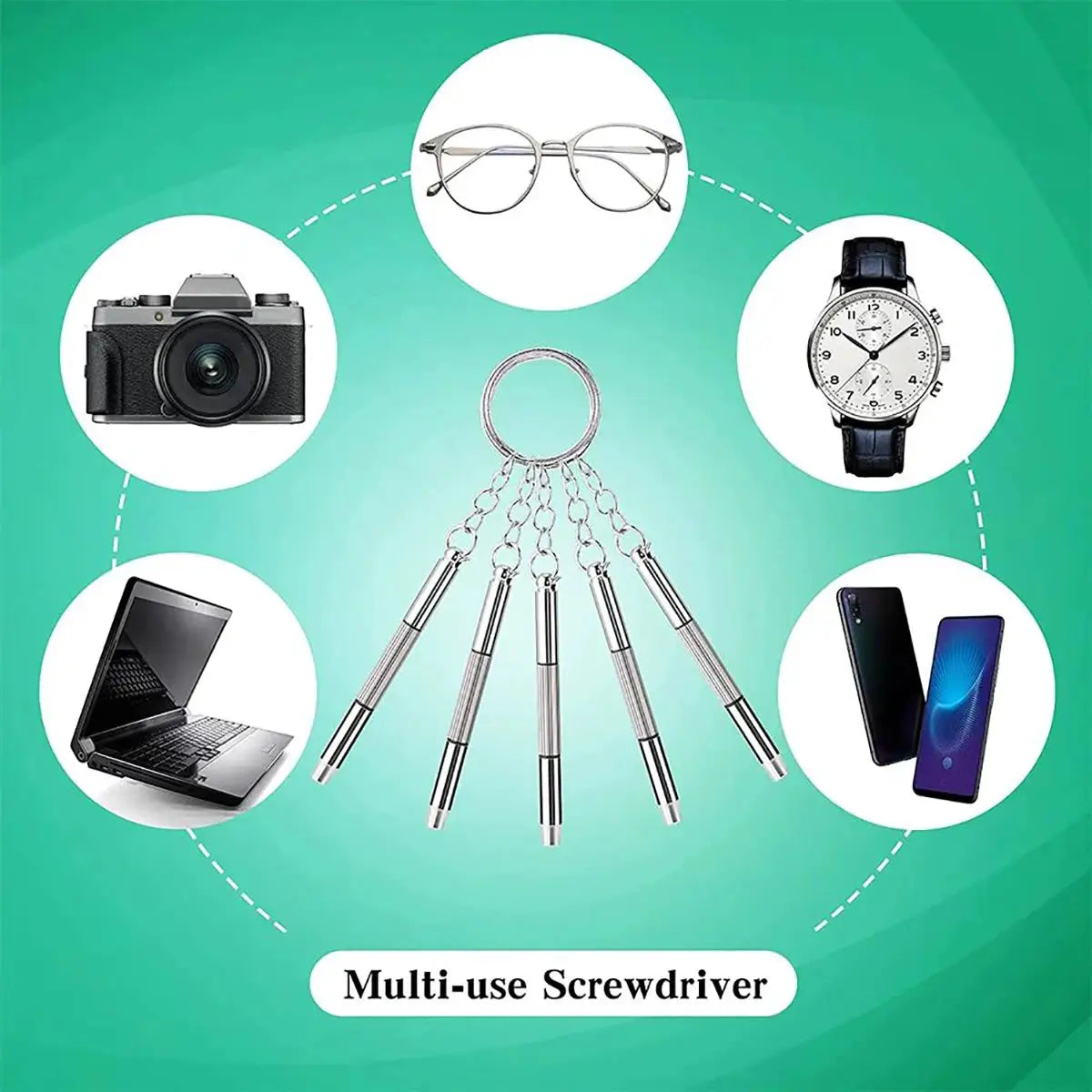 Eyeglass Screwdriver Set | 3 In 1 Multi Bit | Titanium Steel | 1 2 10 Pack