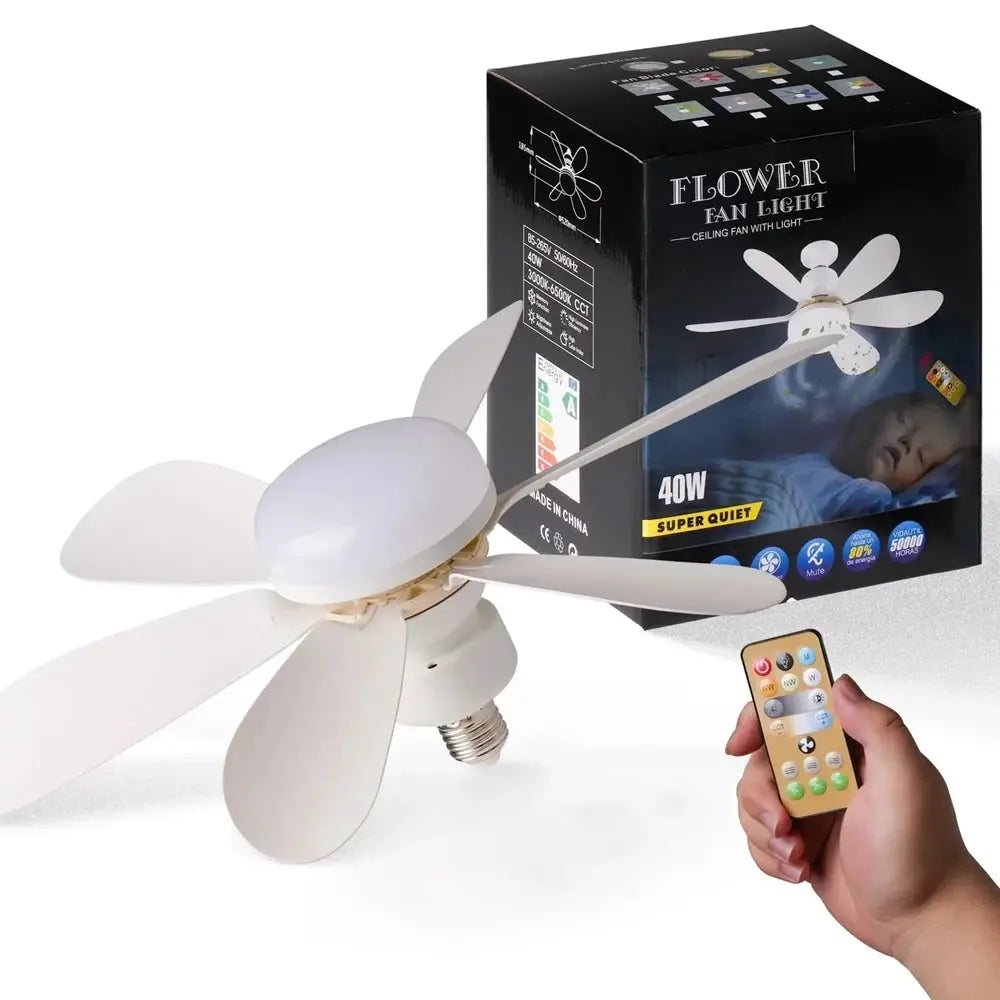 LED Ceiling Fan Light | 40W Power | Remote Control Dimming | Universal Fit