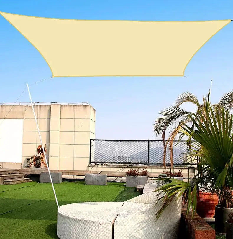 Outdoor Rectangular Sun Sail | Breathable Poly Cotton | UV Proof Shade Cover