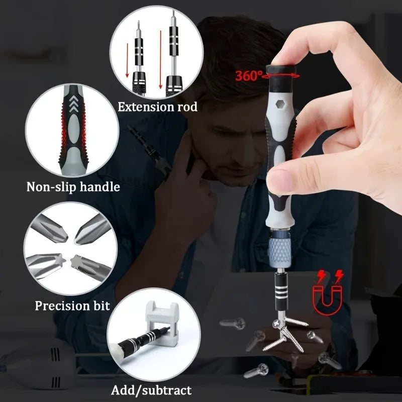 115-in Tool Set Precision Screwdriver Set Mini Repair Tool Kit with Torx Triwing Bits, Repair for Computer, Macbook, Laptop from PriceLows™