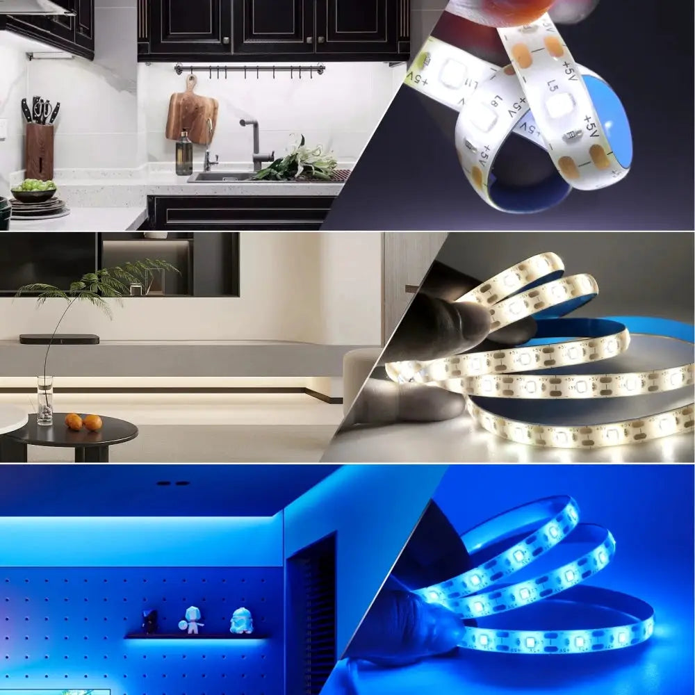 5V USB LED Strip Light with Adhesive Tape 2835 60LEDs Flexible LED Tape Waterproof Rope Light for TV Backlight Cabinet Lamp from PriceLows™