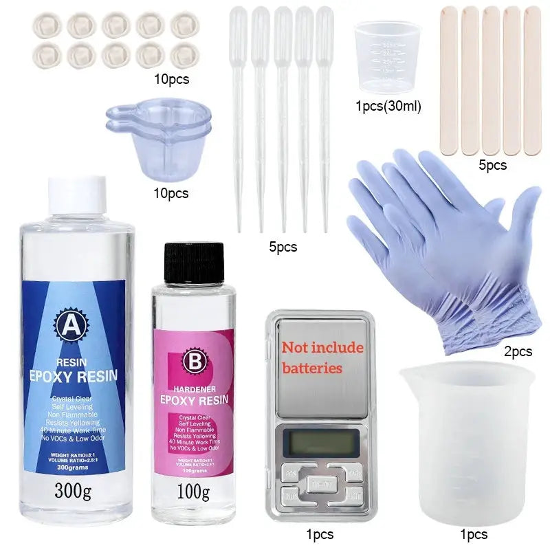 Epoxy Resin Kit | Crystal Clear 3:1 | Self Leveling | Jewelry DIY Art