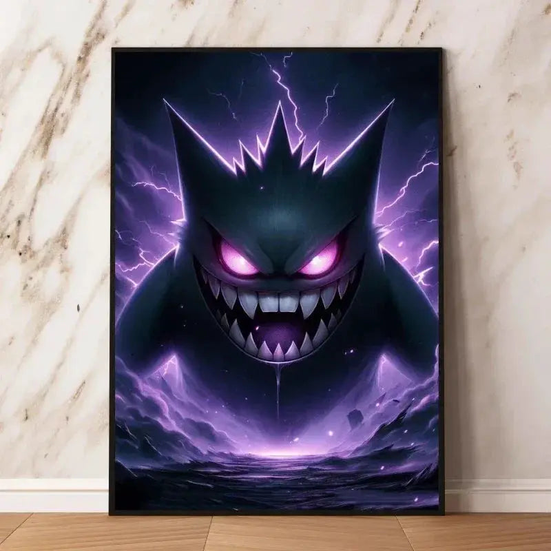 Cartoon Anime Pokemon Gengar Character Poster Print Kids Room Bedroom Decoration Painting Children's Holiday Gifts Classic from PriceLows™