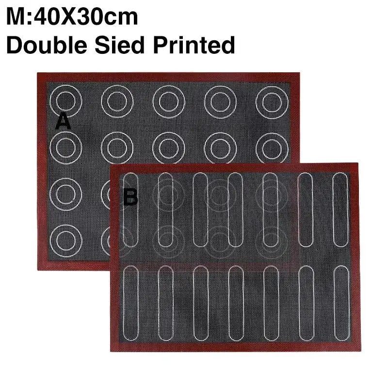 Silicone Baking Mat | Perforated Nonstick Surface | Eclair Macaron Pastry Mold