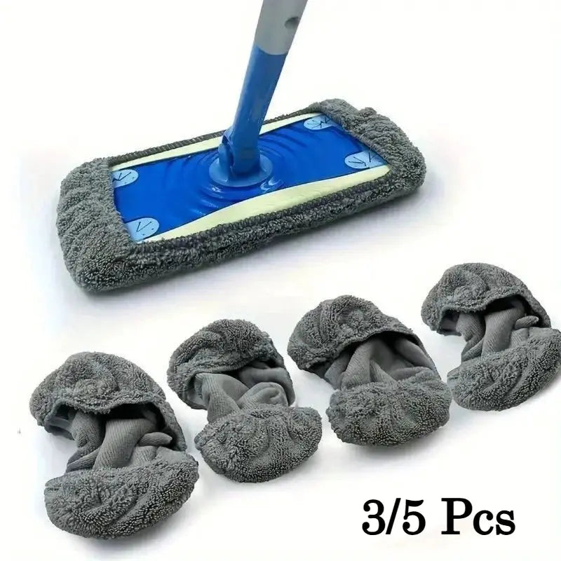 3/5Pcs Reusable Microfiber Mop Cloth Absorbent Replacement Pads Fit Swiffer Flat Mop Home Bathroom Cleaning Supplies from PriceLows™