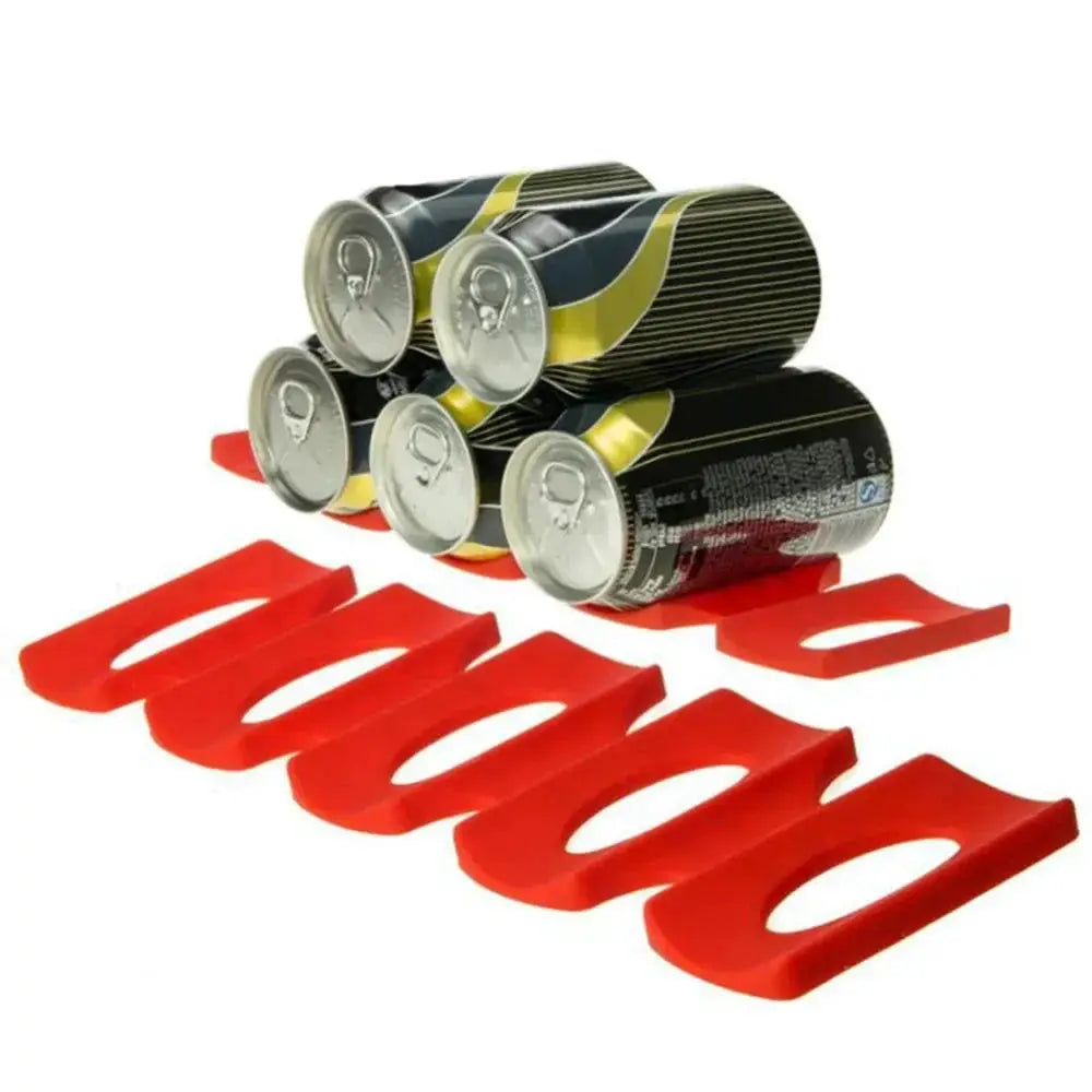 Red Silicone Fridge Can Beer Wine Bottle Rack Holder Mat Stacking Tidy Tool Kitchen Gadgets Silicone Can Holder Mat Organizer from PriceLows™
