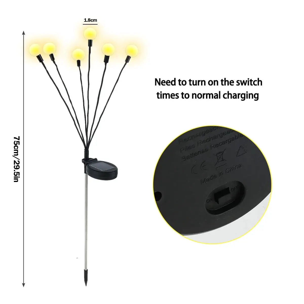 Solar LED Light Outdoor Waterproof Garden Sunlight Powered Landscape Lights Firefly Garden Lights Lawn Garden Decor Solar Light from PriceLows™