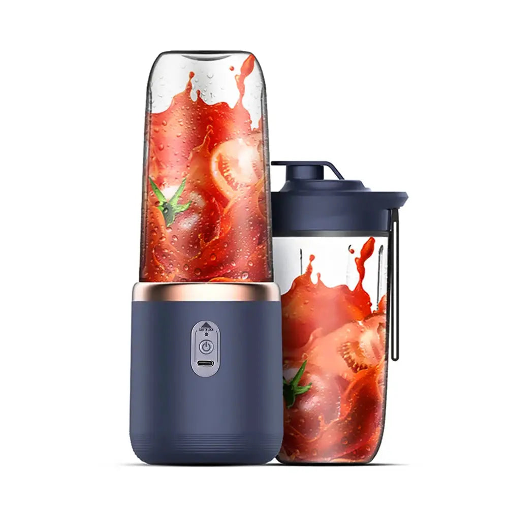 6 Blades Electric Juicer Cup with 2 Cups For Travel Portable Juicer Mixer Usb Charge Fresh Fruit Juice Personal Blender Smoothie from PriceLows™