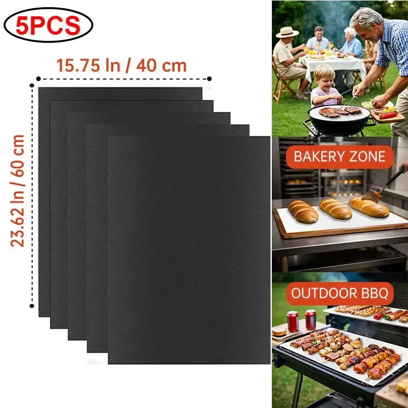 BBQ Grill Mat | Non-Stick | Reusable | Heat Resistant Extra Thick