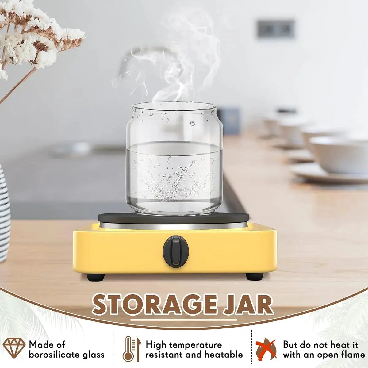 4/6/8 Pack Glass Containers Canister Set,15.2 oz Food Storage Spice Jars with Airtight Lids,Clear Kitchen Containers for Coffee from PriceLows™