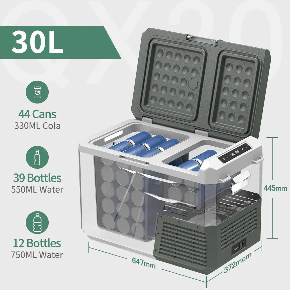 Alpicool QX 25L 30L 40L Car Refrigerator 12/24V DC 100-240V AC Fridge Freezer Dual Zone Portable Compressor Cooler for Camping from PriceLows™