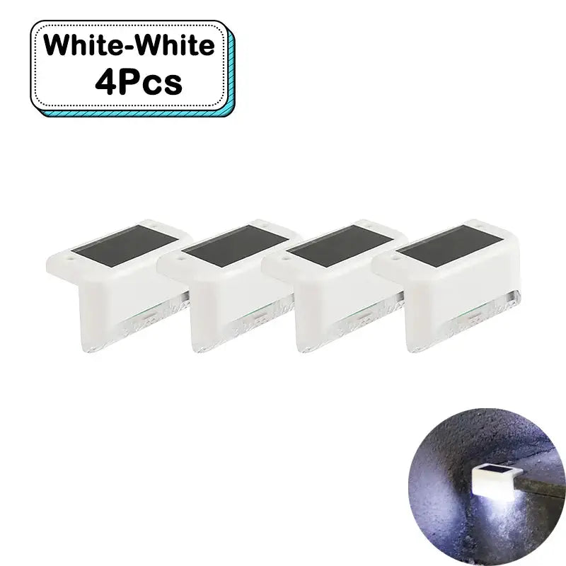 Outdoor Solar Step Lights Warm White LED Waterproof Stair Path Lighting for Garden Patio Fence Balcony Decoration Solar Power from PriceLows™