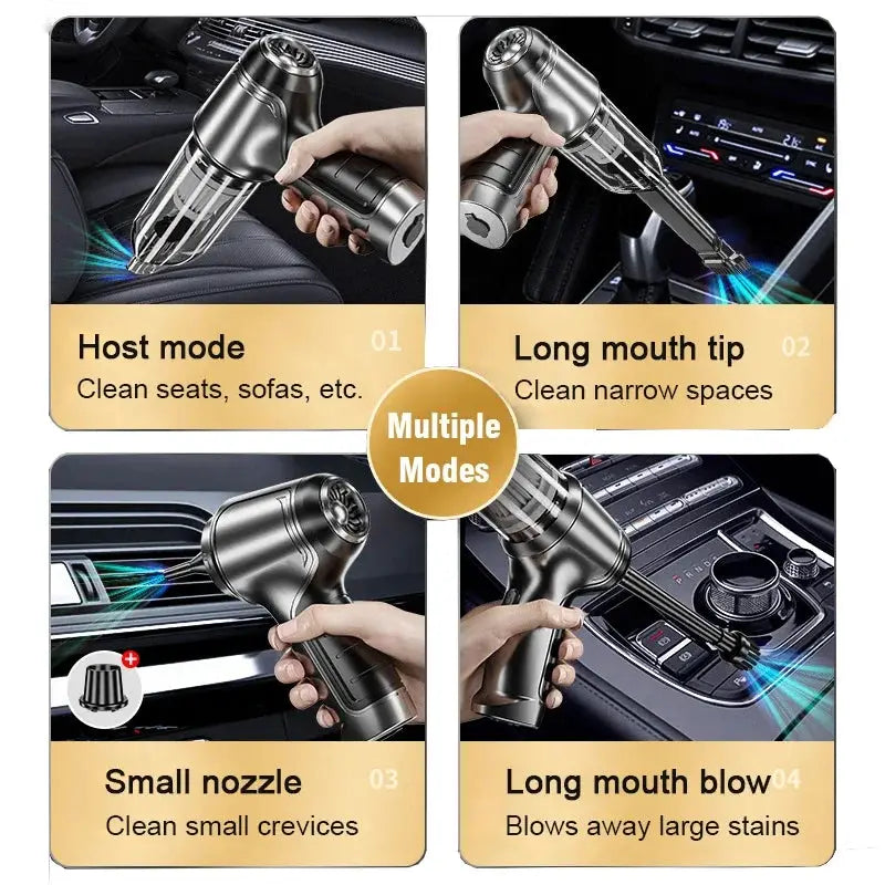 Brushless Car Vacuum Cleaner Cordless Handheld Auto Vacuum Home & Car Dual Use Mini Vacuum Cleaner with Builtin Battrery from PriceLows™