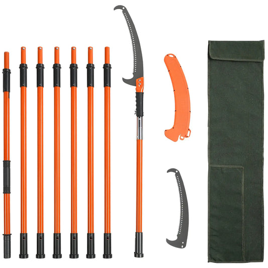 SucceBuy Manual Pole Saw Extendable Tree Pruner Sharp Steel Blade for Branches Trimming with Lightweight Aluminum Alloy Handle from PriceLows™