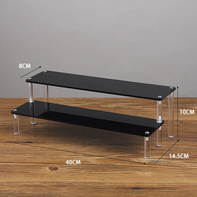 1-5 Tier Acrylic Display Stand Clear Display Riser Rack for Cupcake Perfume Doll Décor Organizer Amiibo Funko POP Figures DC05 from PriceLows™