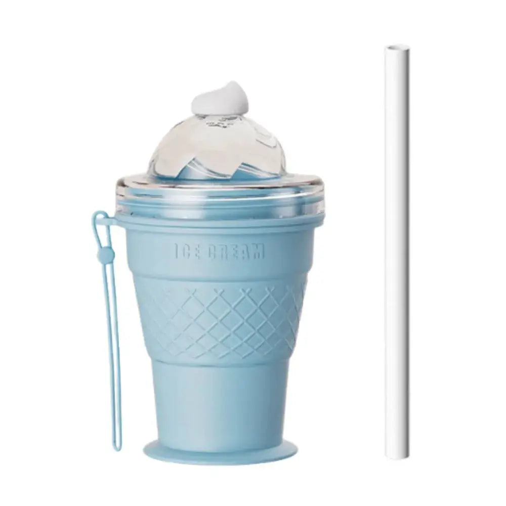 2 in 1 Foldable Ice Ball Cup Leak-Proof Ice Cream Design Ice Cube Water Bottle Portable Food Grade Ice Mold Cup Summer Outdoor from PriceLows™