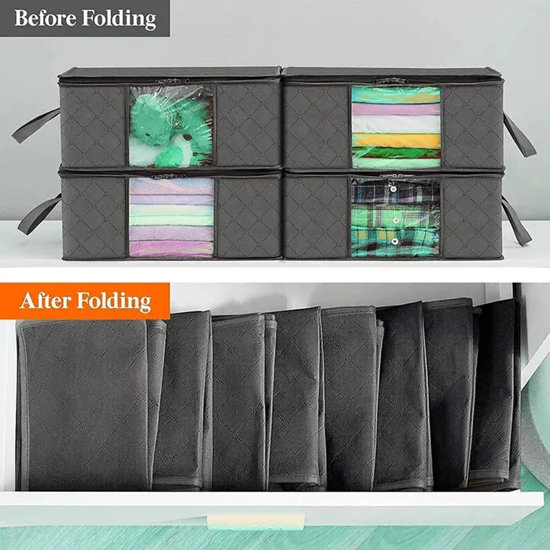 Large Capacity Clothes Storage Bag Foldable Blanket Storage Bags Storage Containers for Organizing Bedroom Closet Clothing from PriceLows™