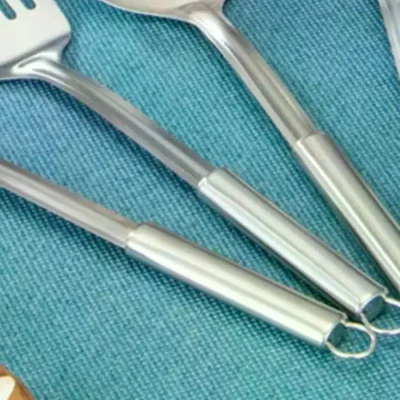 4Pcs Stainless Steel Kitchen Utensil Set Shovel Frying Spoon Soup Colander Spatula Kitchen Tools Set from PriceLows™