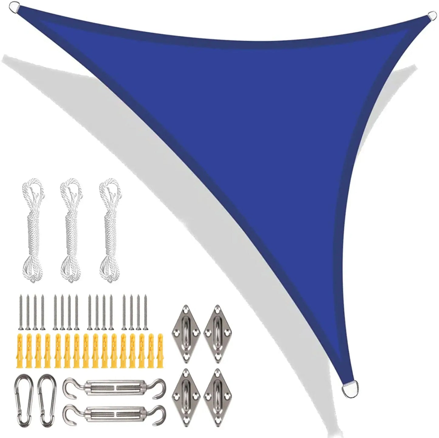 Triangle Sun Shade Sail | Waterproof UPF50+ Poly Canvas | Backyard Patio Garden Canopy