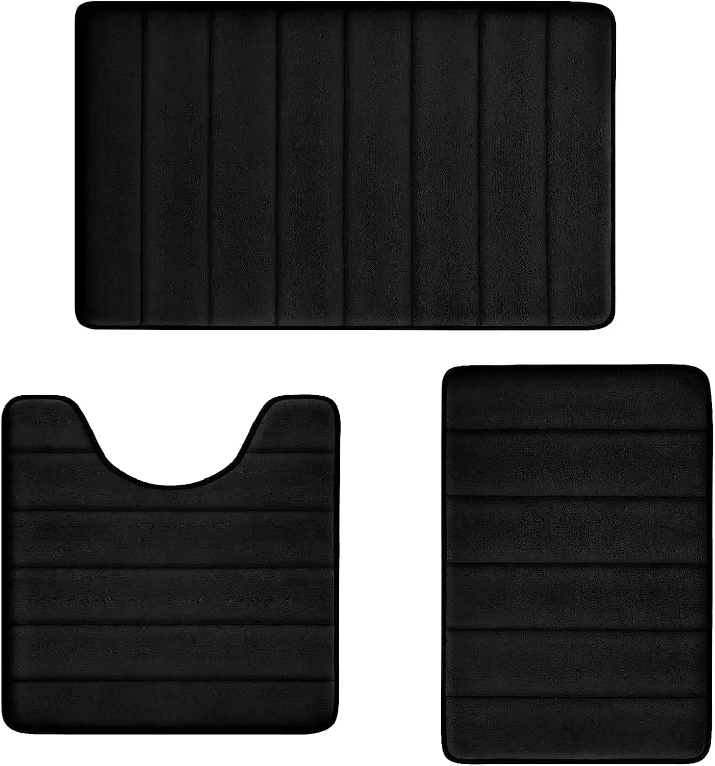 Bathroom Rugs Set Memory Foam Bath Rugs Non-Slip Bath Mat Set 3 Piece,Washable Bathroom Mats,Absorbent Shaggy Rugs Supe from PriceLows™