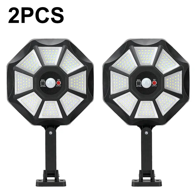 Solar Lights Outdoor 168LED 360° Adjustable Flood Light Dusk to Dawn 8 Sides Solar Outdoor Lights with Motion Sensor IP66 Waterproof Solar Street Lights Outdoor for Yard Pools from PriceLows™