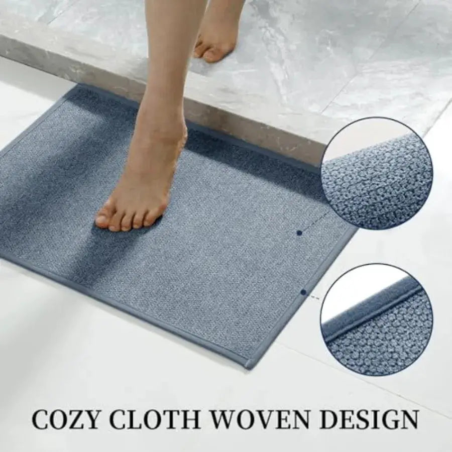 Bathroom Rugs Sets 4 Pcs Quick Dry Thin Bath Mat with Toilet Rug Non Slip Absorbent Machine Washable Bath Runner Rugs for Batht from PriceLows™