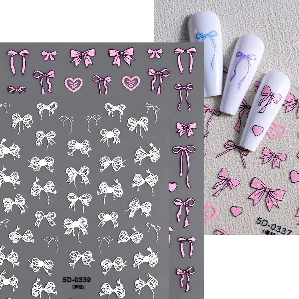 2Sheets French Gradient Line Nail Art Stickers 3D Self-Adhesive White+Black Slider Design Stencil Manicure Guides DIY Nail Decor from PriceLows™