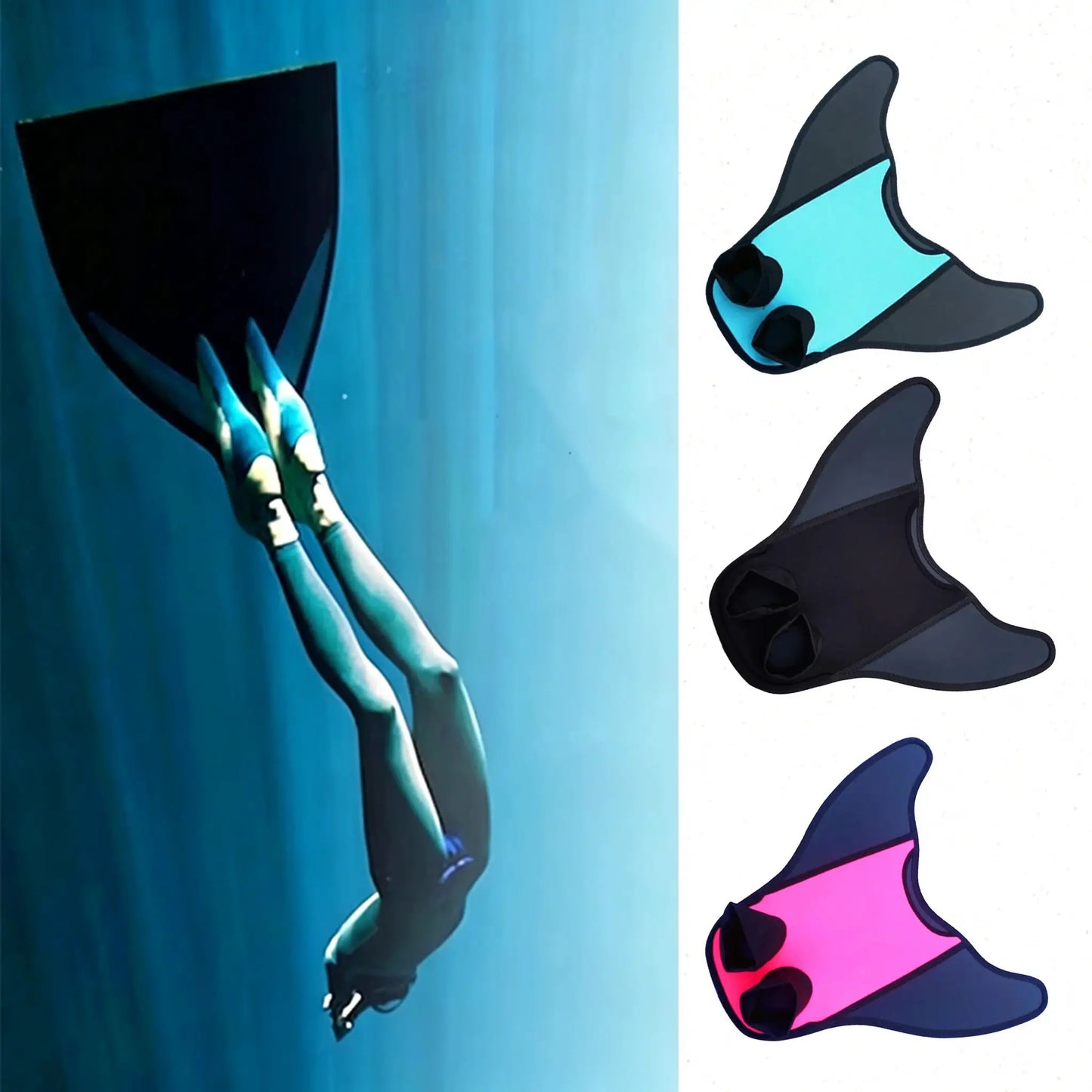 Mermaid Swimming Tail Monofin One-piece Flipper Swim Fins Training Fins for Kids Adults from PriceLows™