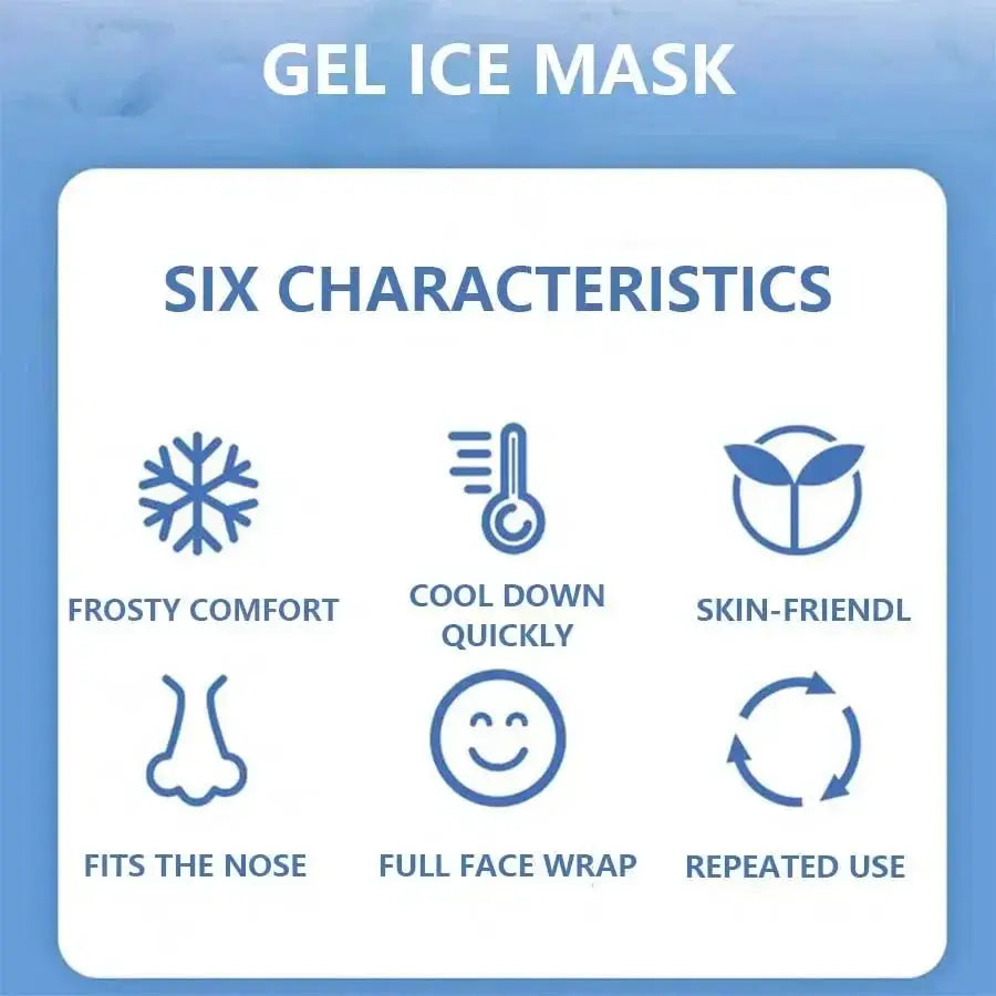Face Cooling Mask Gel Eye Mask Ice Pack Cooling PVC Hot Cold Therapy Skin Care Tool Gel Face Mask Skin Firming Spa Sleep Mask from PriceLows™