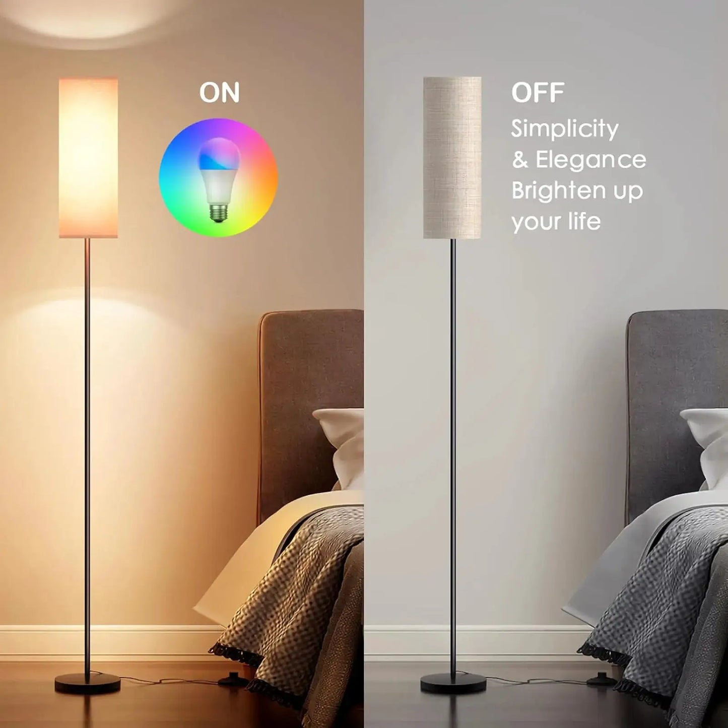 Modern Floor Lamp Modern Floor Lamp Standing Tall Light Foot for Bedroom Living Room Study Room Bedroom Floor Lamp from PriceLows™
