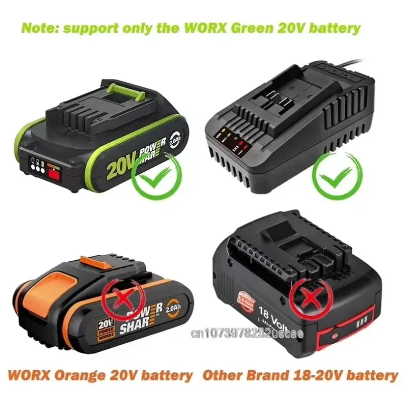 Worx WU230 Rechargeable Cordless Blower 20v Max 18000rpm 2.8Cubic Meter Per Minute Powerful Air Volume [Non Battery and Charger] from PriceLows™