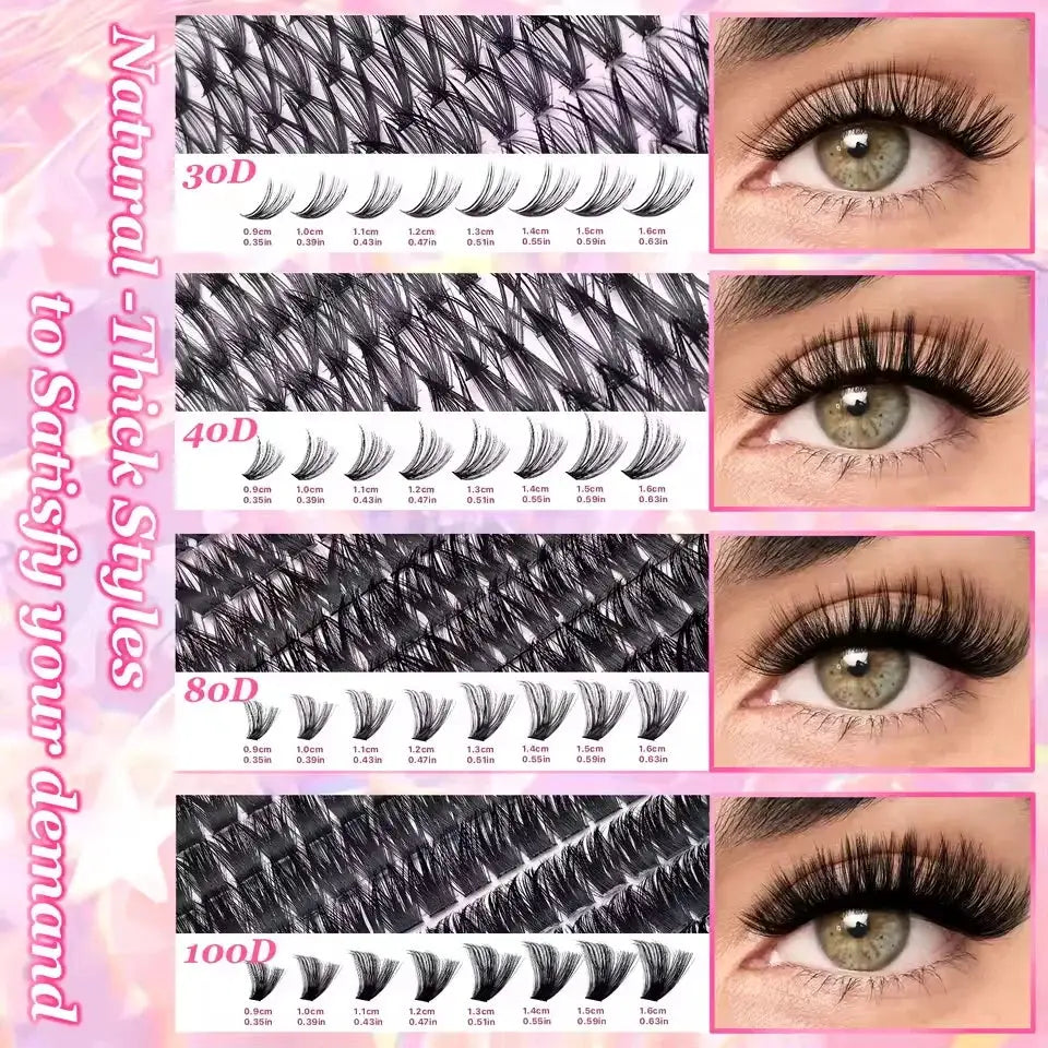 DIY Eyelash Kit | Individual Lashes | With Bond And Seal | Mixed Sizes